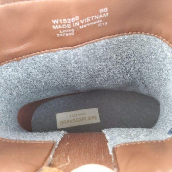 Cole Haan ZERØGRAND XC Waterproof Harvest Brown Suede Leather Pull-On Boot 9B - Picture 13 of 13